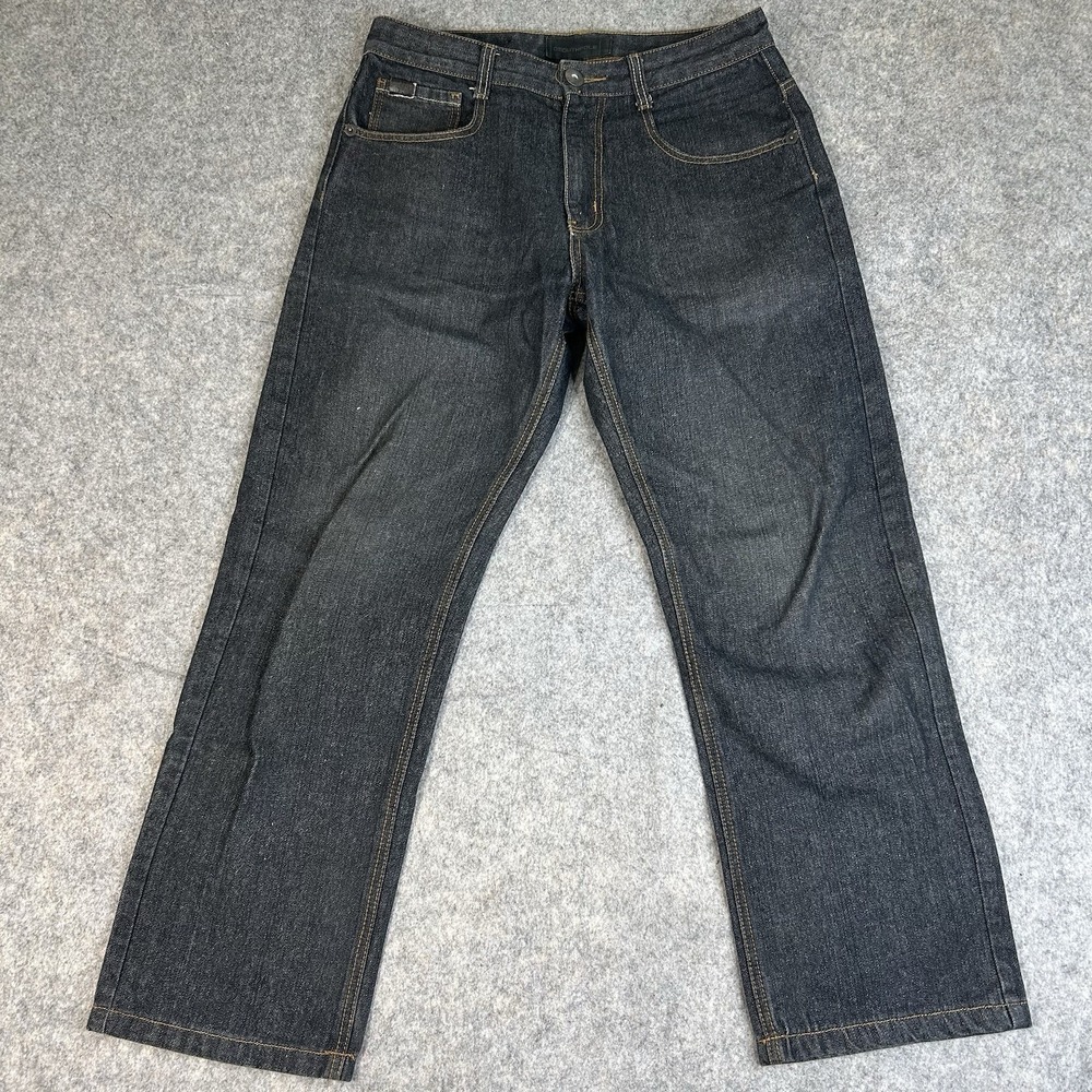 SouthPole Black Washed Baggy Denim Jeans Size 34X29 Hiphop Skater Y2K Grunge